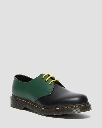 Dr Martens 1461 Contrast Smooth Leren Oxford Schoenen Heren Zwart | NL 225CTV